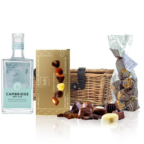 Cambridge Dry Gin 70cl And Chocolates Hamper
